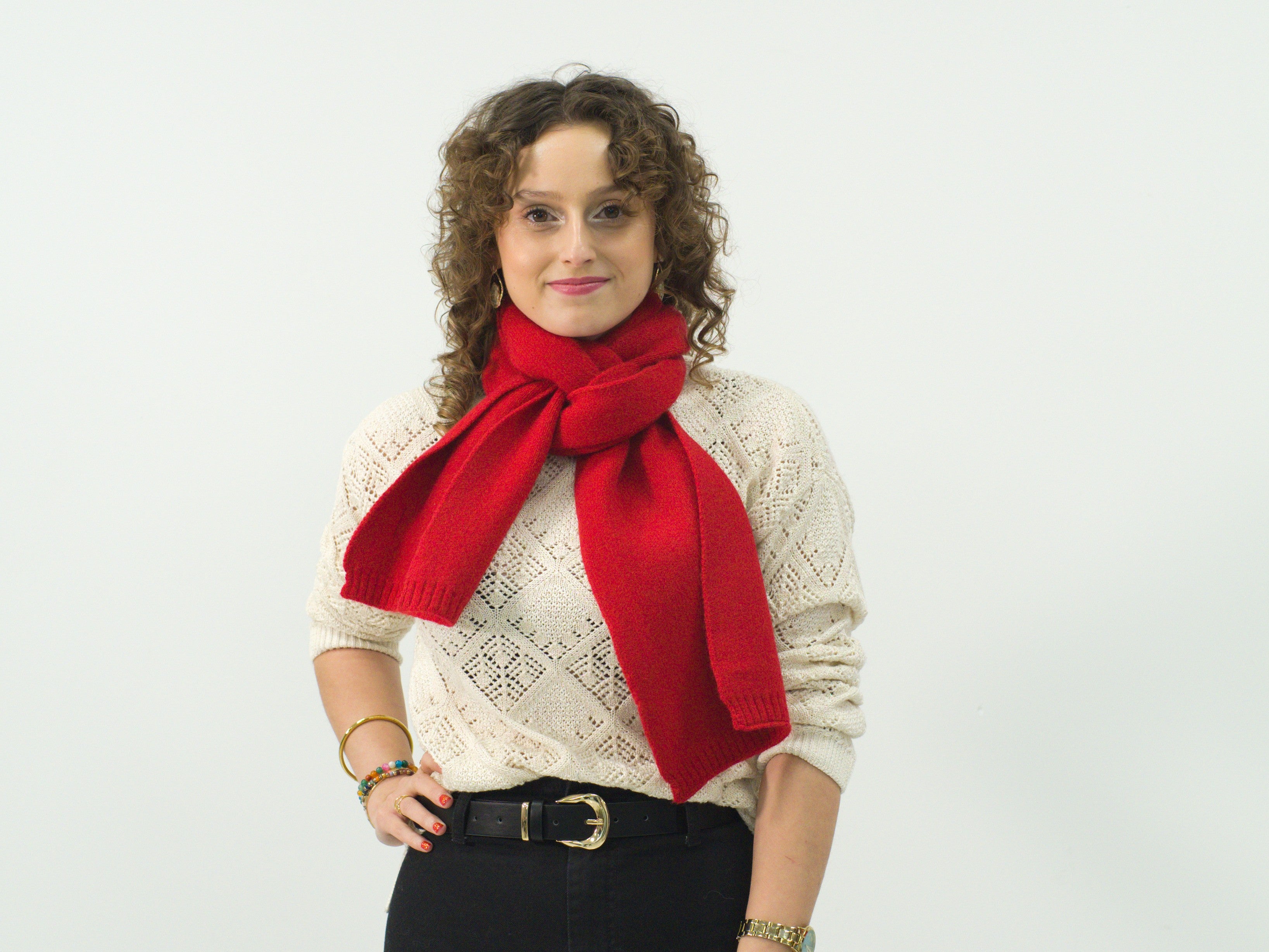 Bufanda de mujer de punto suave, cálida, elegante y sin picor