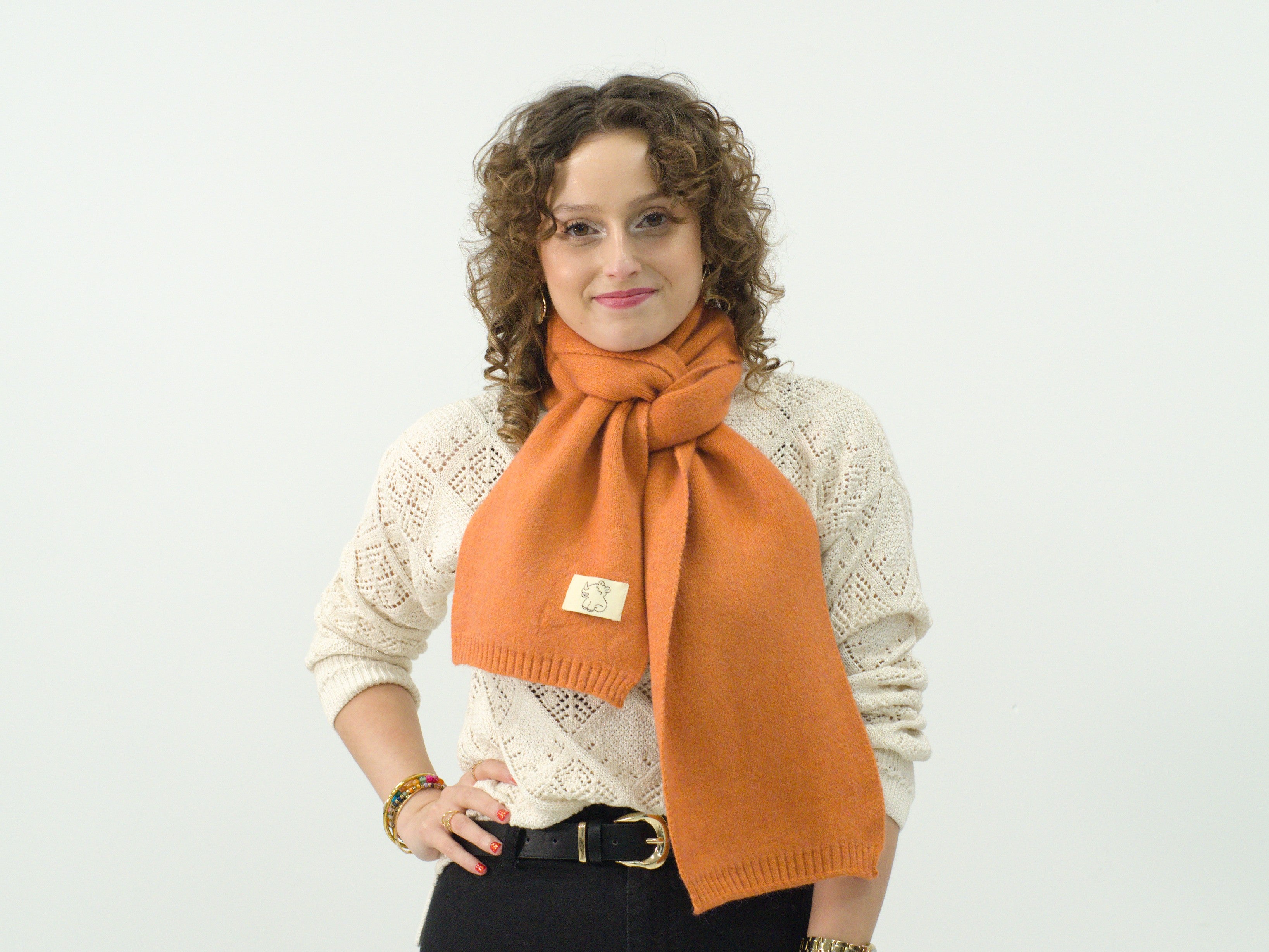 Bufanda de mujer de punto suave, cálida, elegante y sin picor