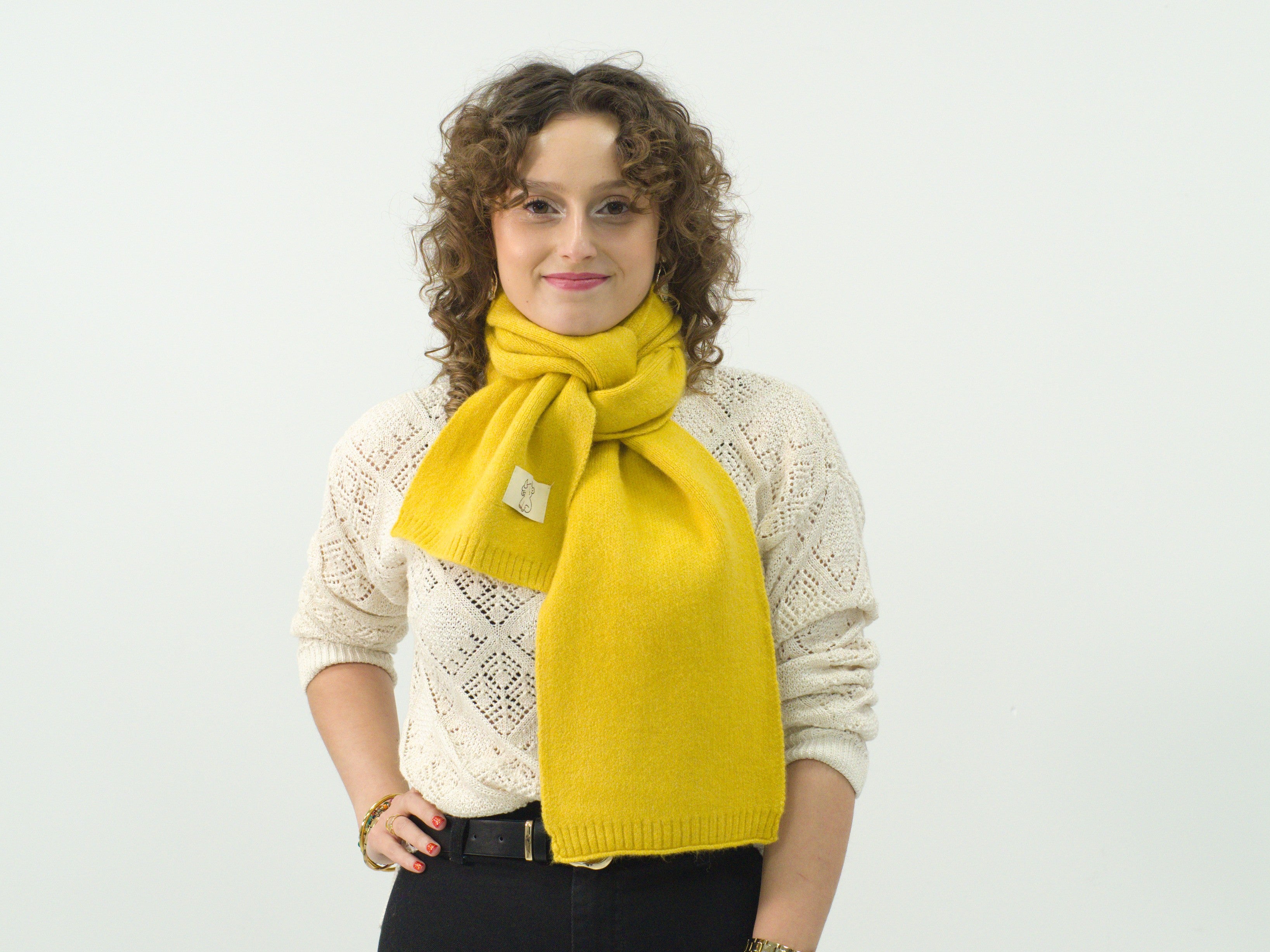 Bufanda de mujer de punto suave, cálida, elegante y sin picor