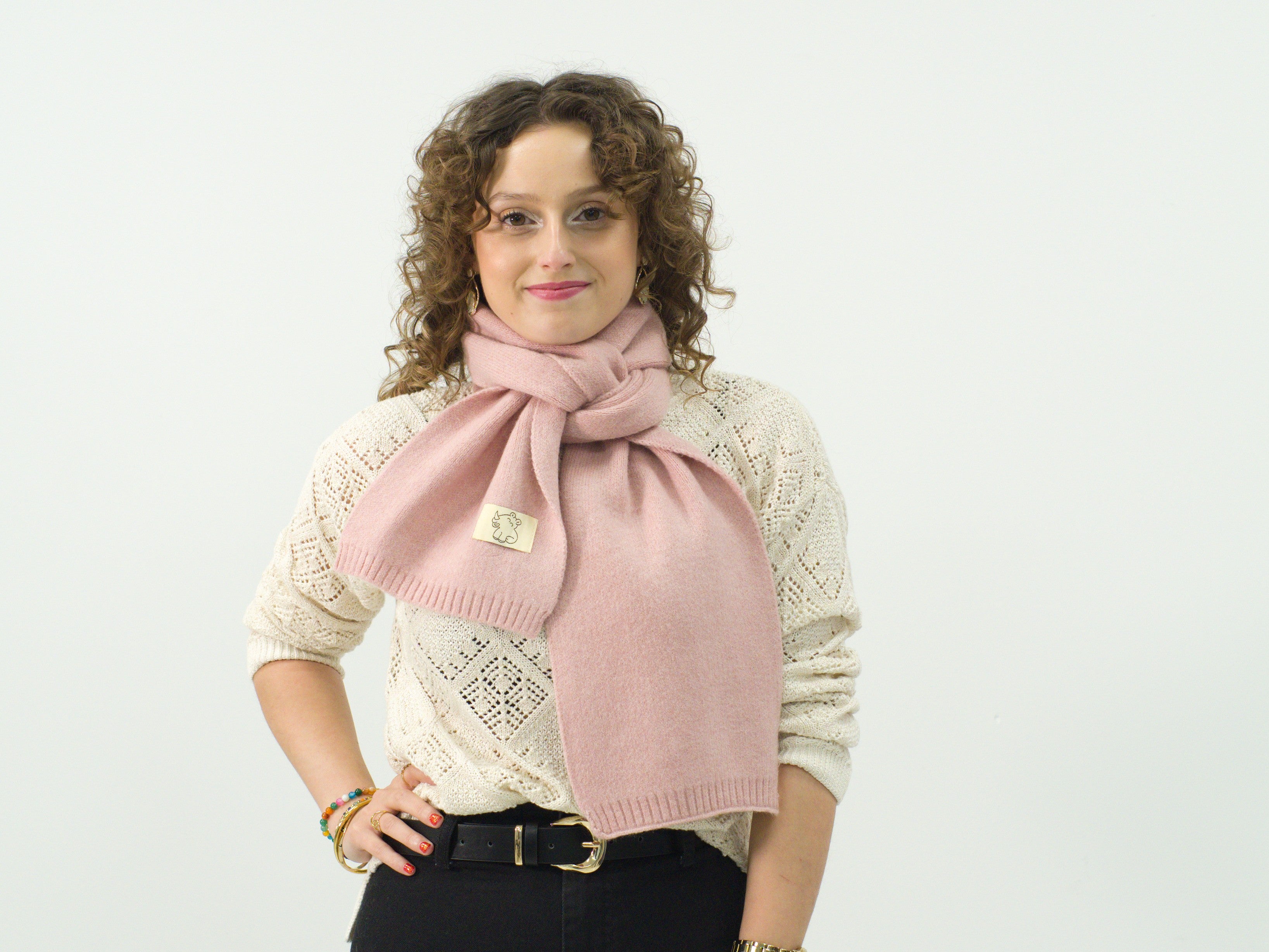 Bufanda de mujer de punto suave, cálida, elegante y sin picor