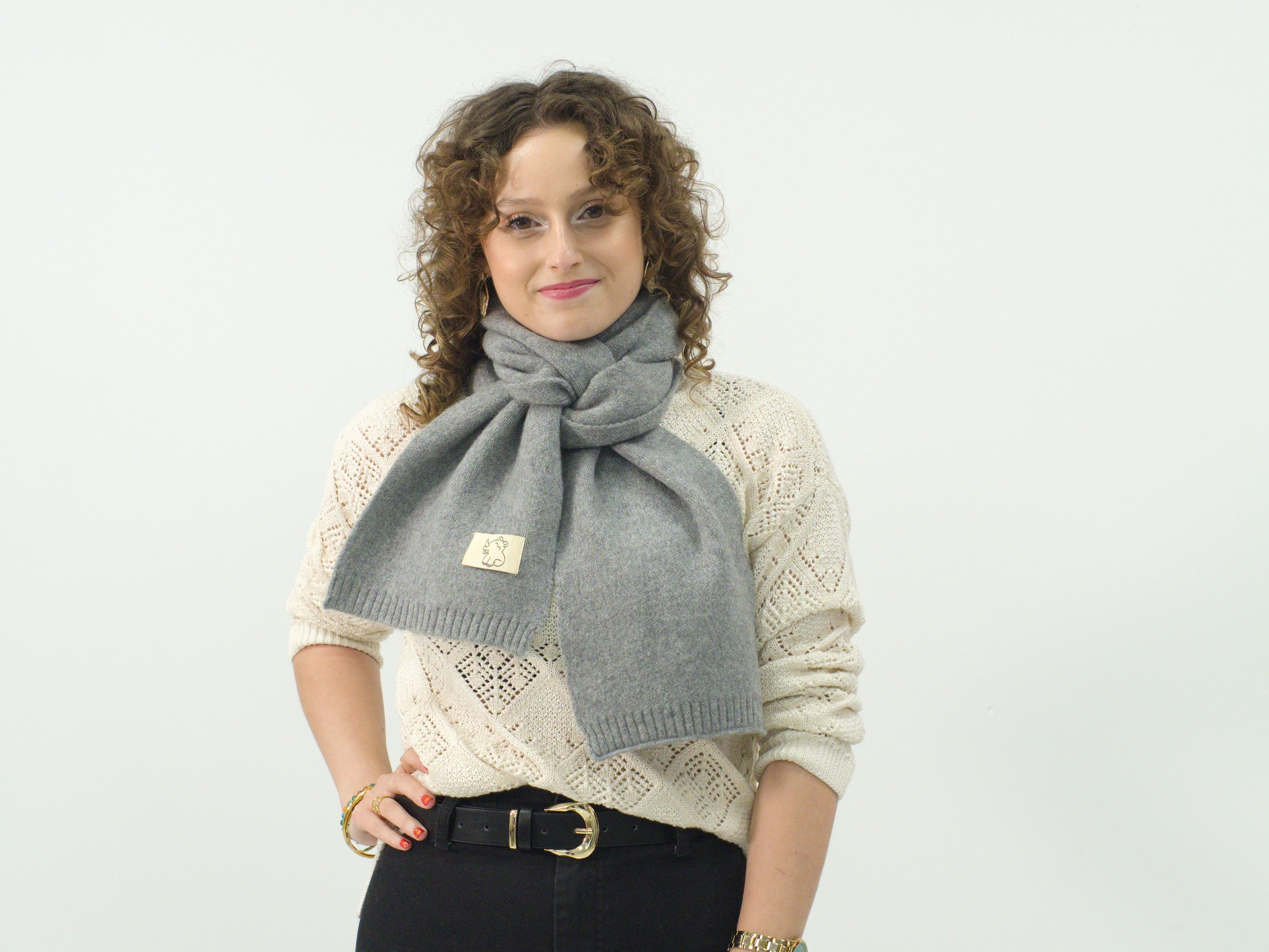 Bufanda de mujer de punto suave, cálida, elegante y sin picor