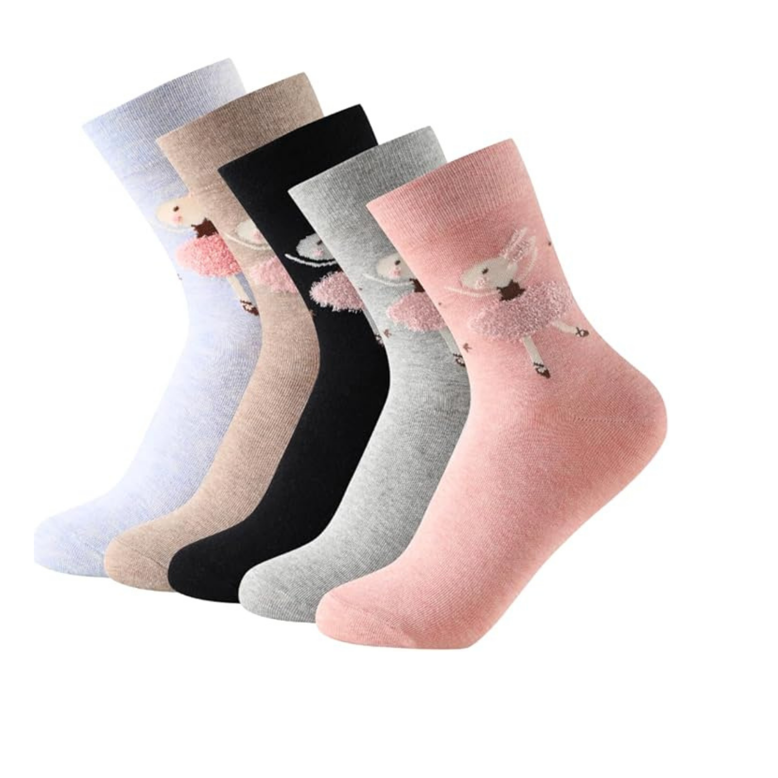 Calcetines de Media Caña Estampado de Bailarina