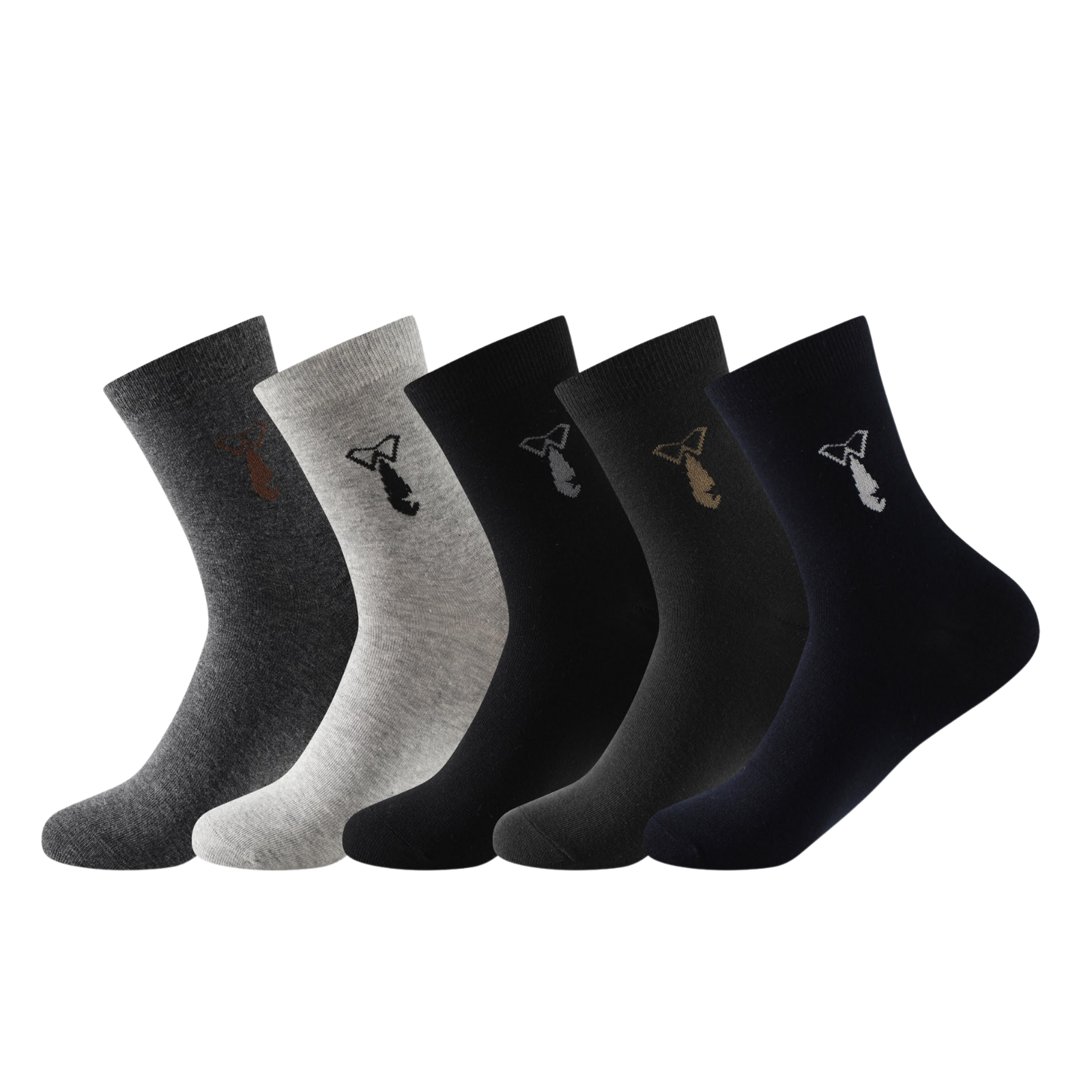 Pack de 6 Calcetines Media Caña Formales y Básicos estampados