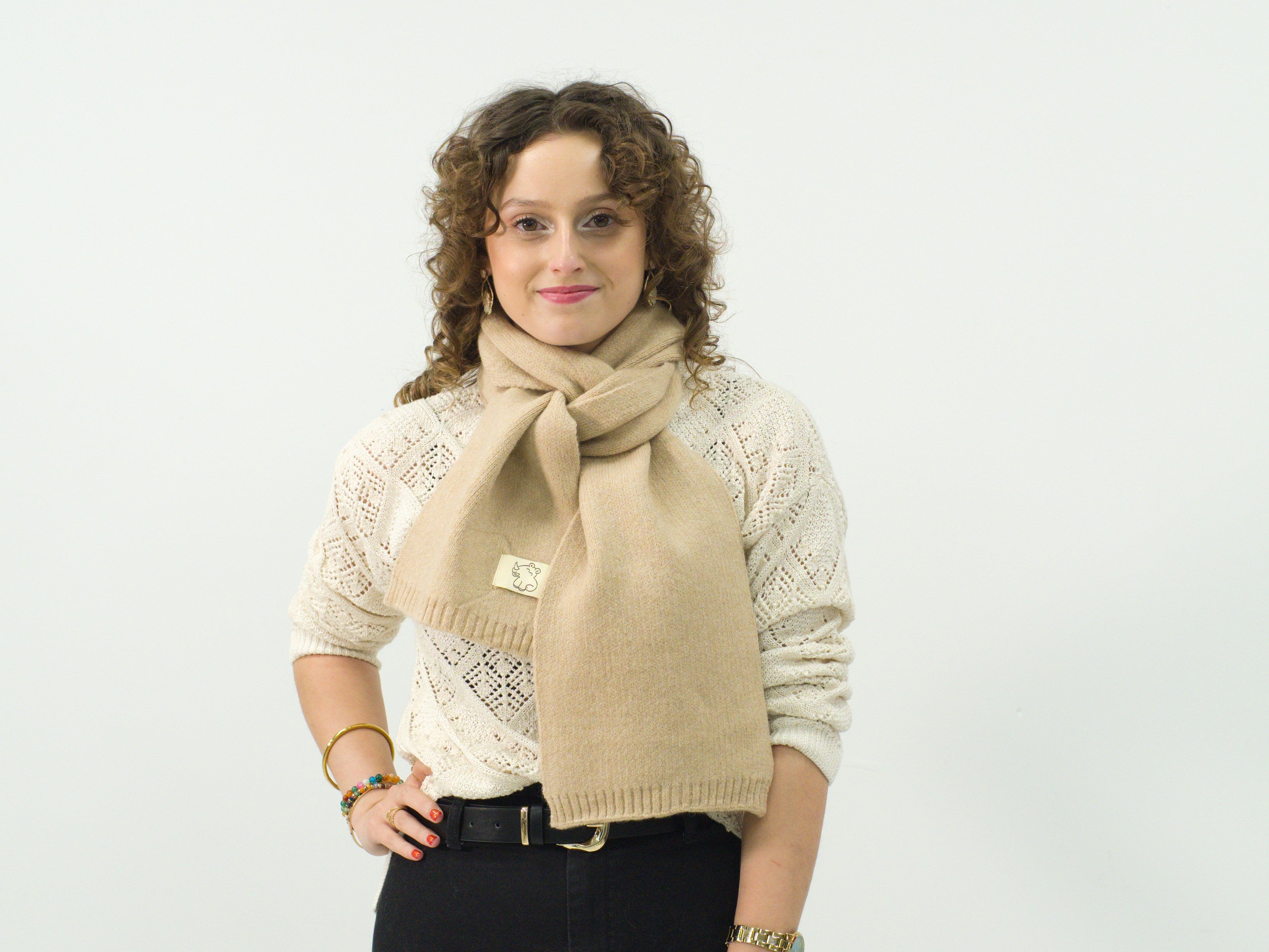 Bufanda de mujer de punto suave, cálida, elegante y sin picor