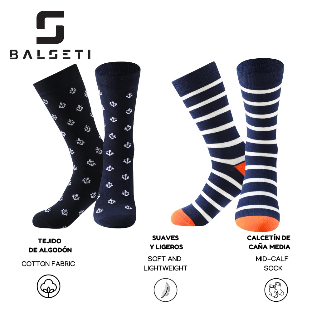 Calcetines media caña formales y básicos de Rayas y estampado marinero
