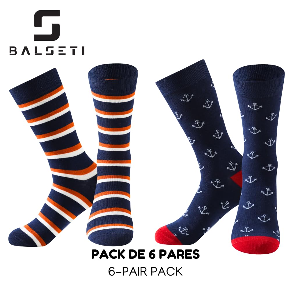 Calcetines media caña formales y básicos de Rayas y estampado marinero