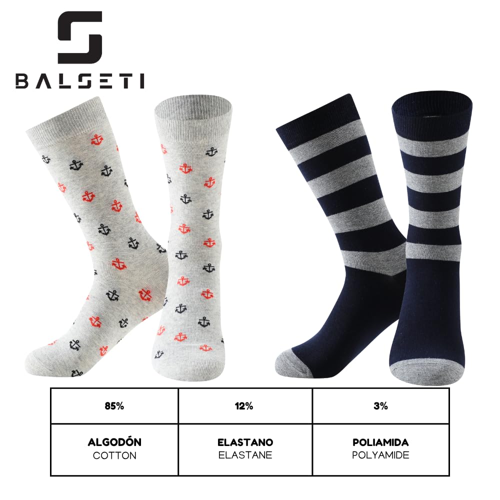 Calcetines media caña formales y básicos de Rayas y estampado marinero