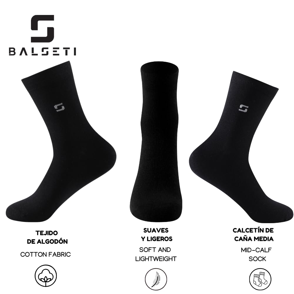 Calcetines media caña formales y básicos negros