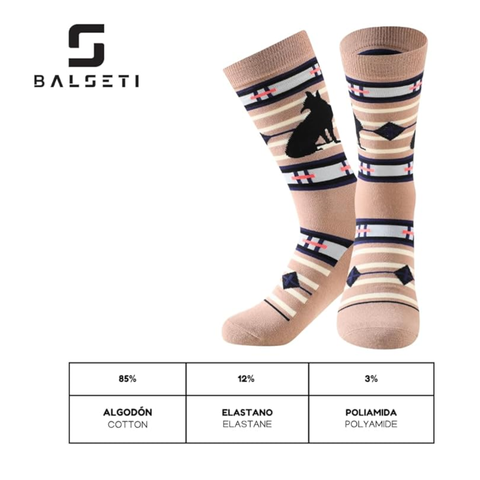 Calcetines Unisex con Estampados Divertidos y Rayas de Colores