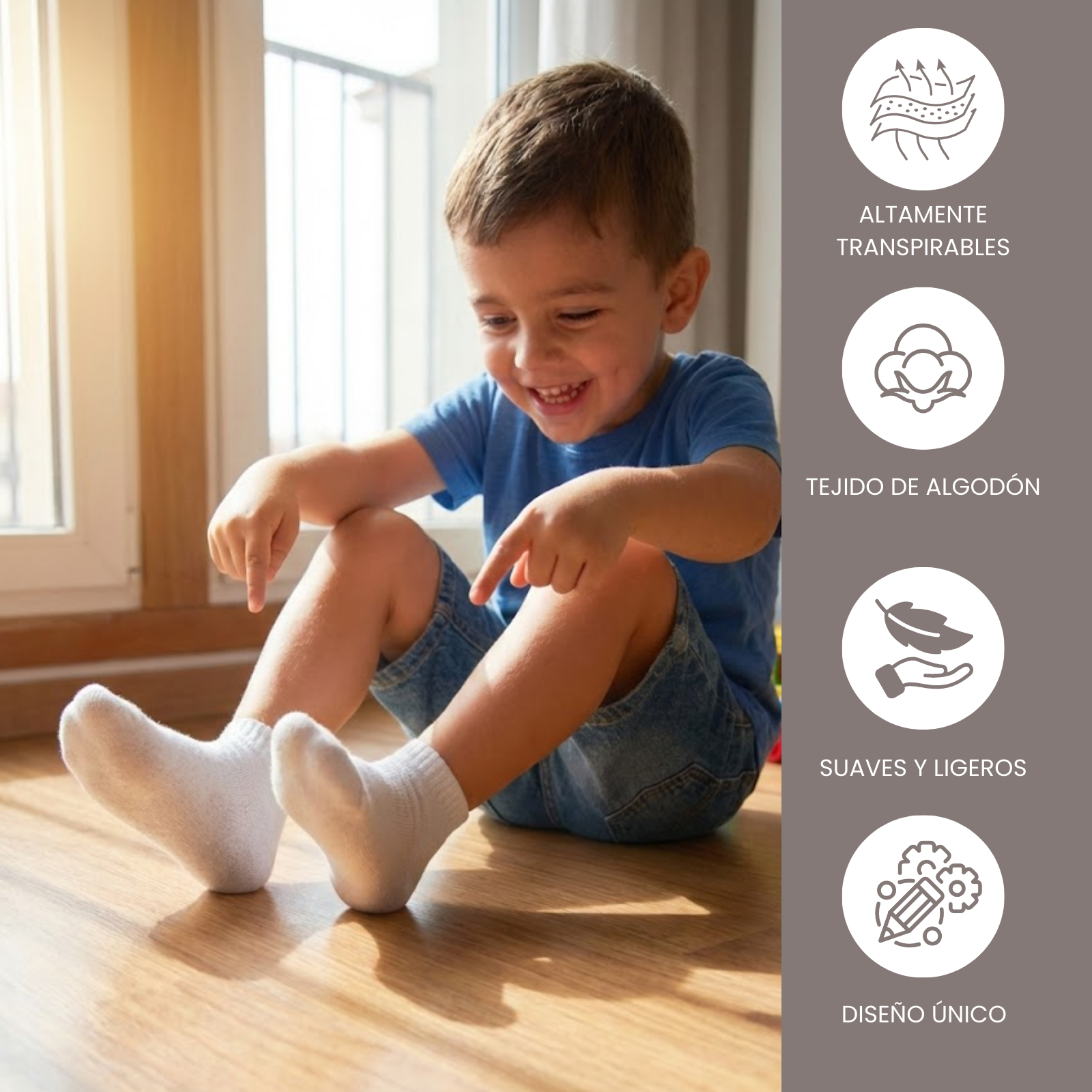Calcetines bajos para niños de colores