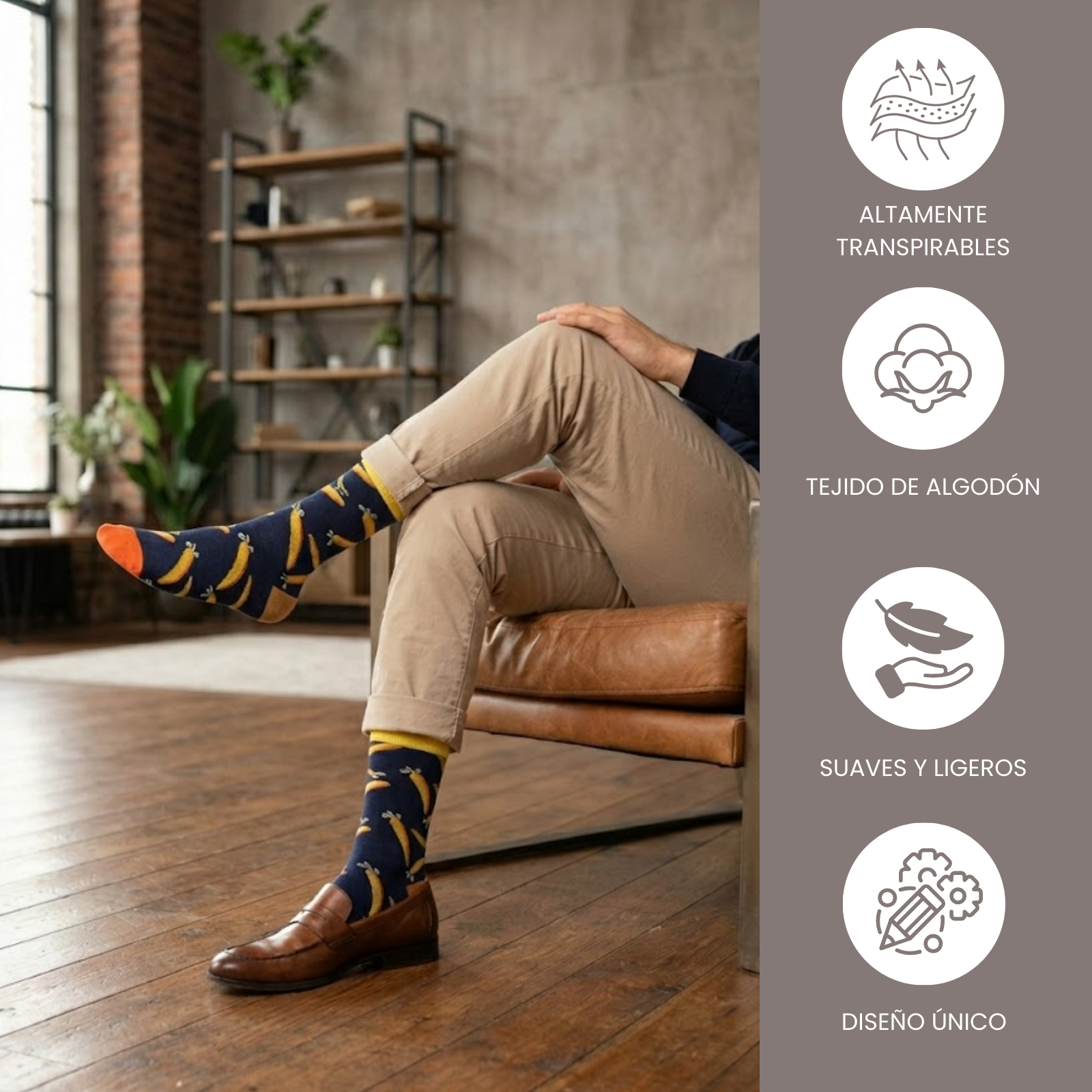 Calcetin de Colores Básicos, Formales y Estampados para Hombres