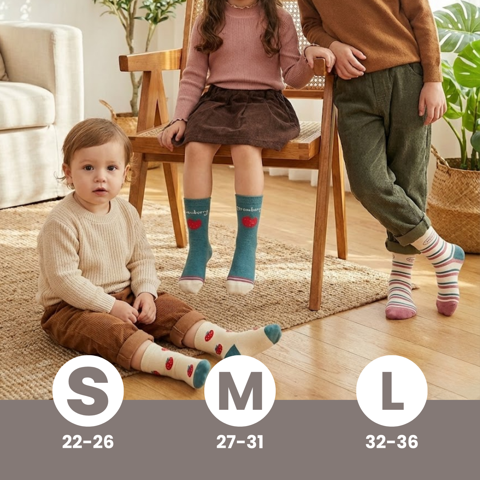 Calcetines para niños divertidos y con rayas de colores