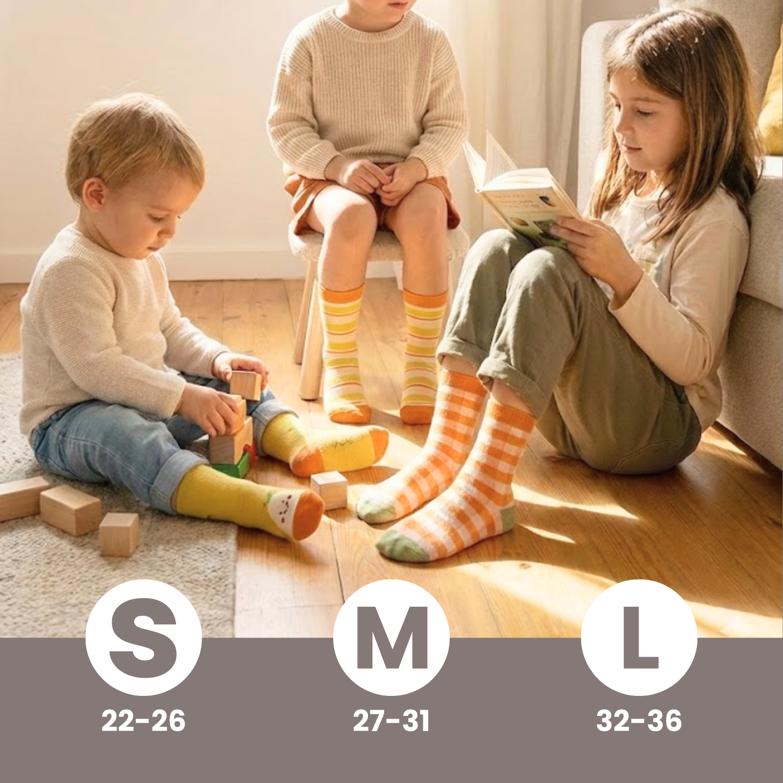 Calcetines para niños divertidos y con rayas de colores