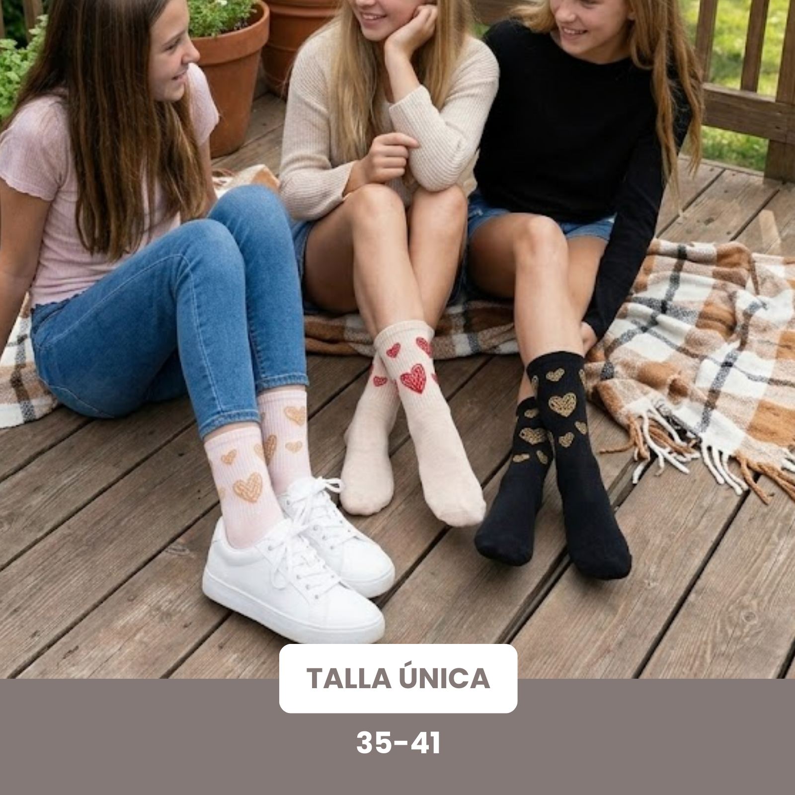 Calcetines de Media Caña Estampados para Mujer y Niña