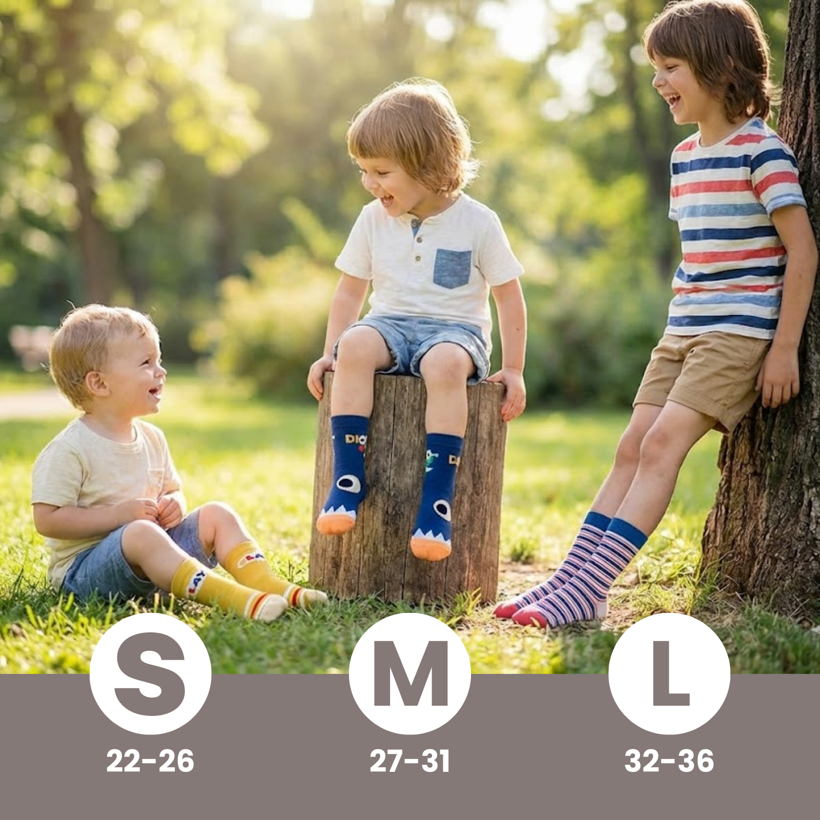 Calcetines para niños divertidos y con rayas de colores
