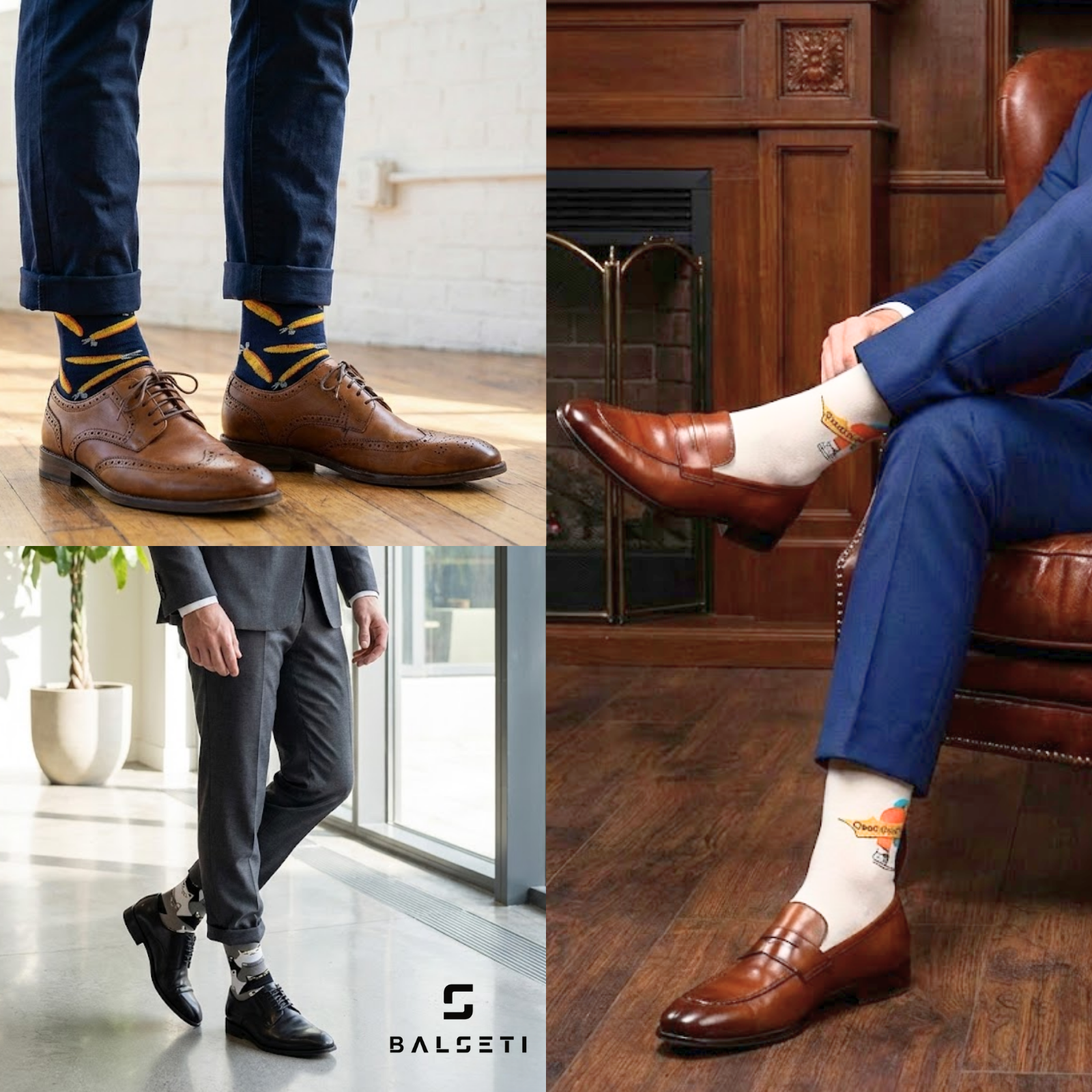 Calcetin de Colores Básicos, Formales y Estampados para Hombres