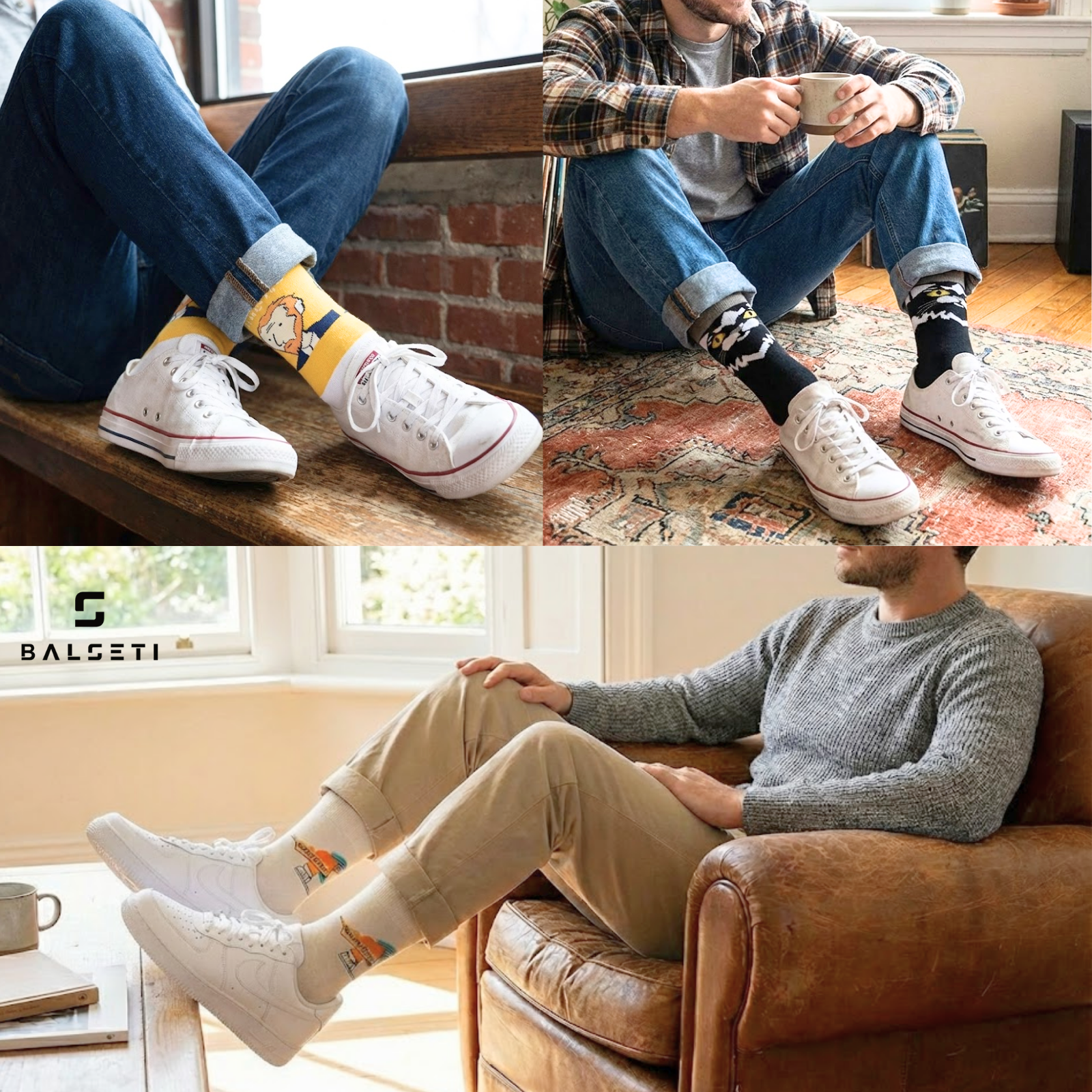 Calcetin de Colores Básicos, Formales y Estampados para Hombres
