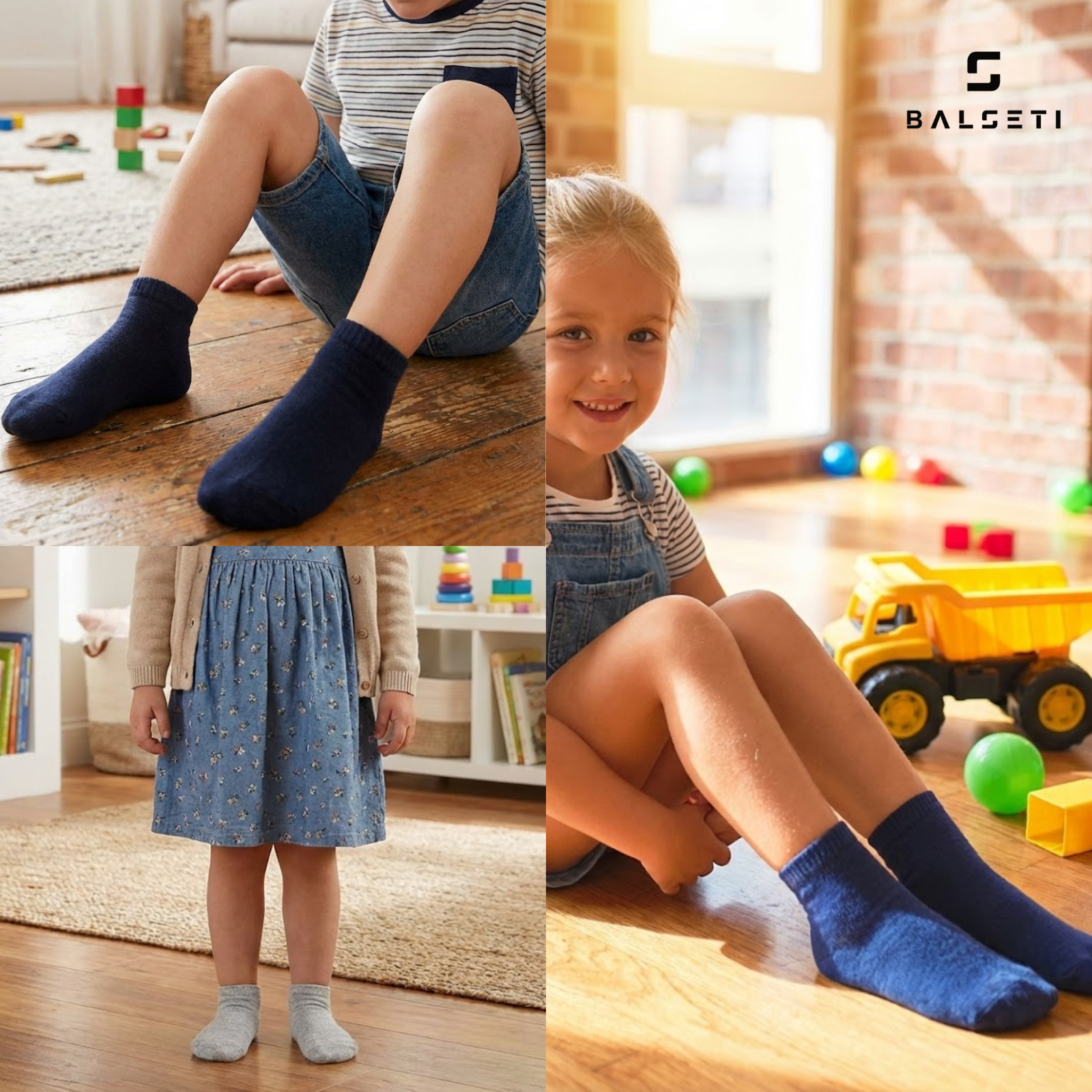 Calcetines bajos para niños de colores