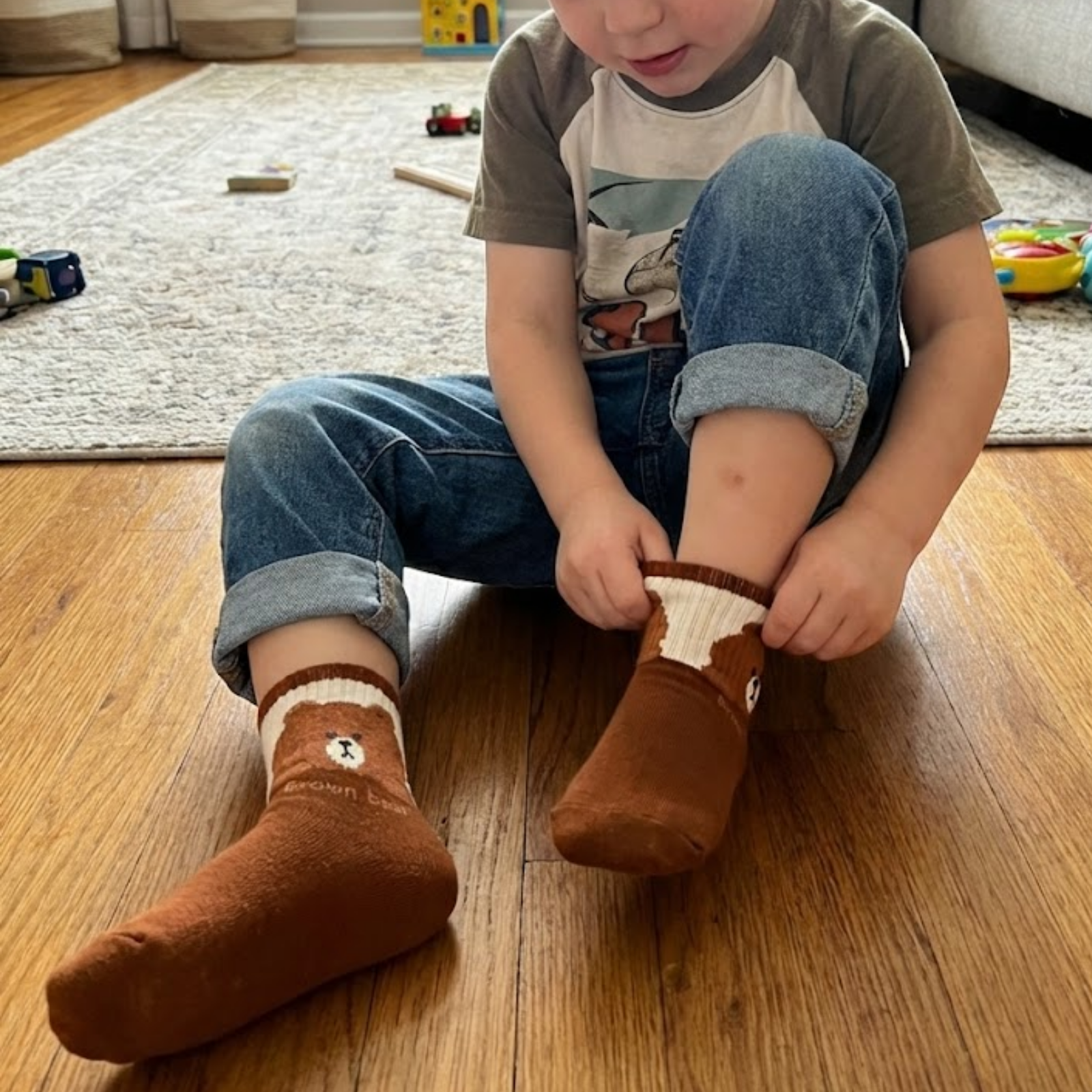 Calcetines para niños divertidos y con osos de colores