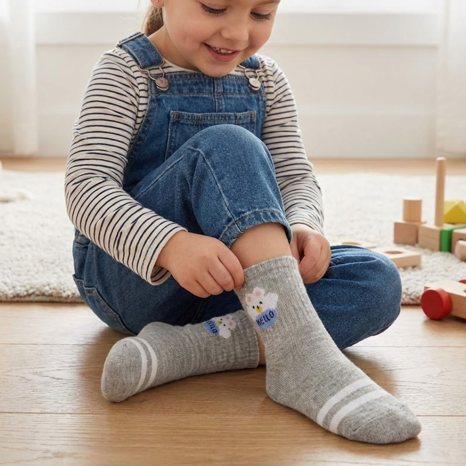 Calcetines para niños divertidos y con rayas de colores