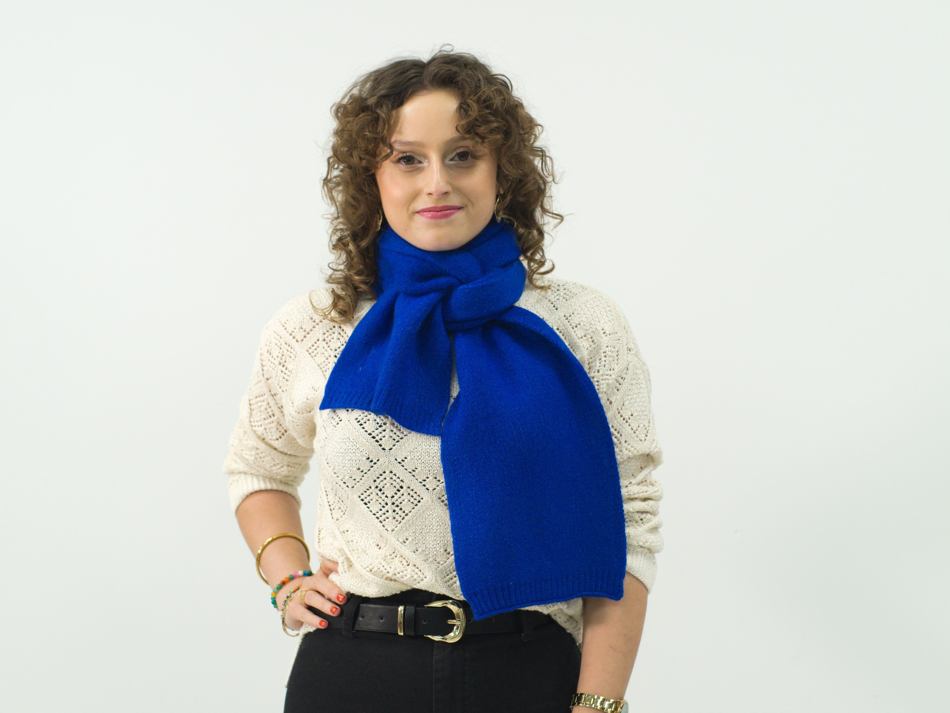 Bufanda de mujer de punto suave, cálida, elegante y sin picor