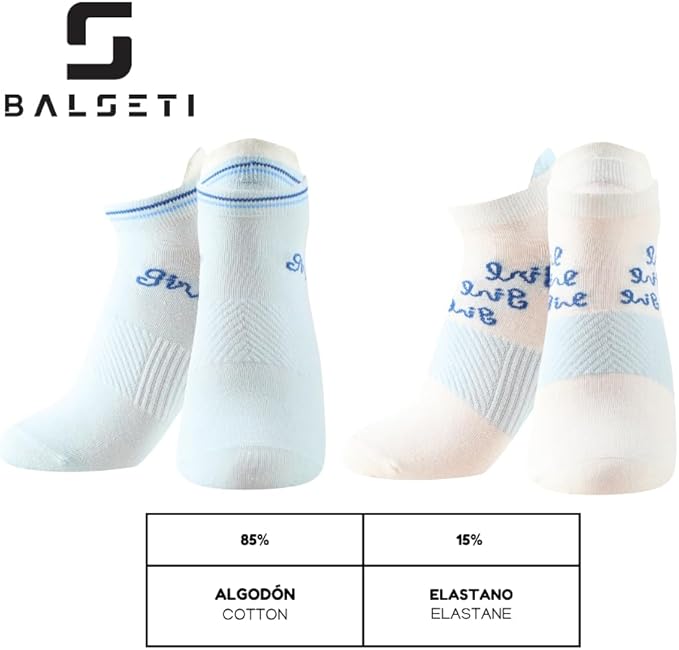 Calcetines tobilleros "Girl" en azul