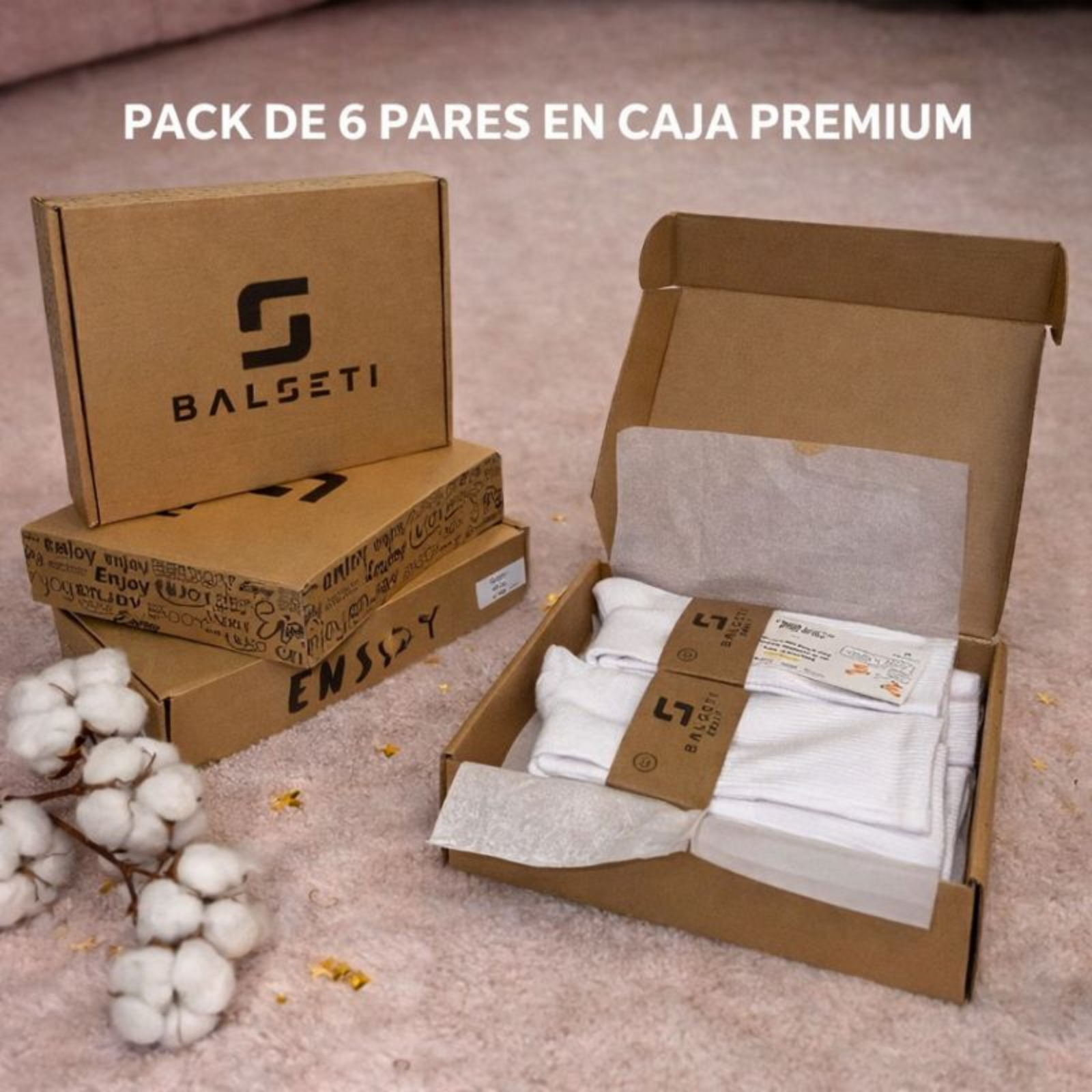 Calcetines media caña deporte unisex blancos