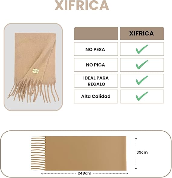 Bufanda de Mujer para Invierno Marrón