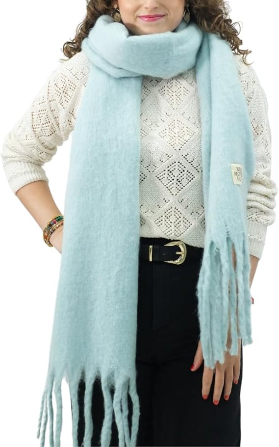 Bufanda de Mujer para Invierno Azul Turquesa