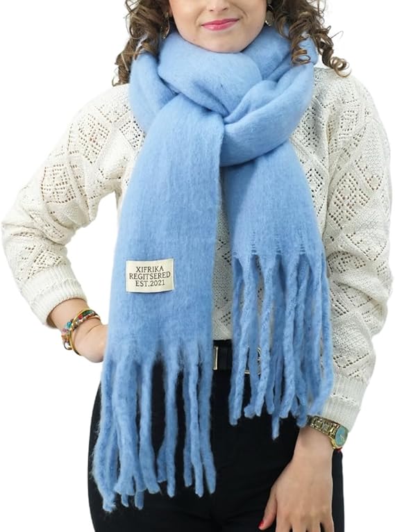 Bufanda de Mujer para Invierno Azul Claro