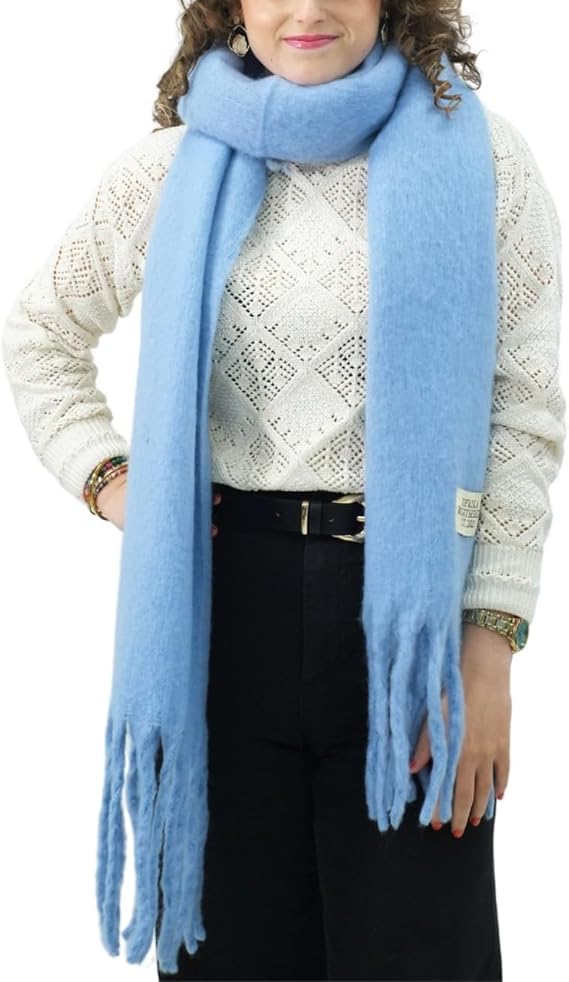 Bufanda de Mujer para Invierno Azul Claro