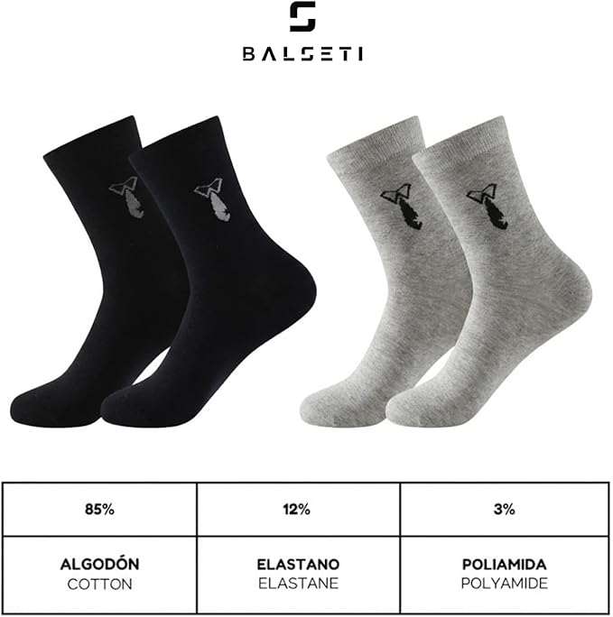 Pack de 6 Calcetines Media Caña Formales y Básicos estampados