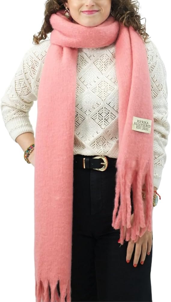 Bufanda de Mujer para Invierno Rosa