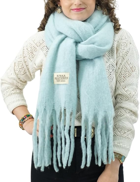 Bufanda de Mujer para Invierno Azul Turquesa