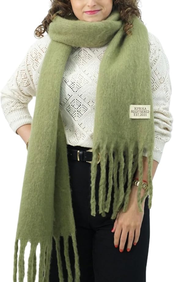 Bufanda de Mujer para Invierno Verde Oliva