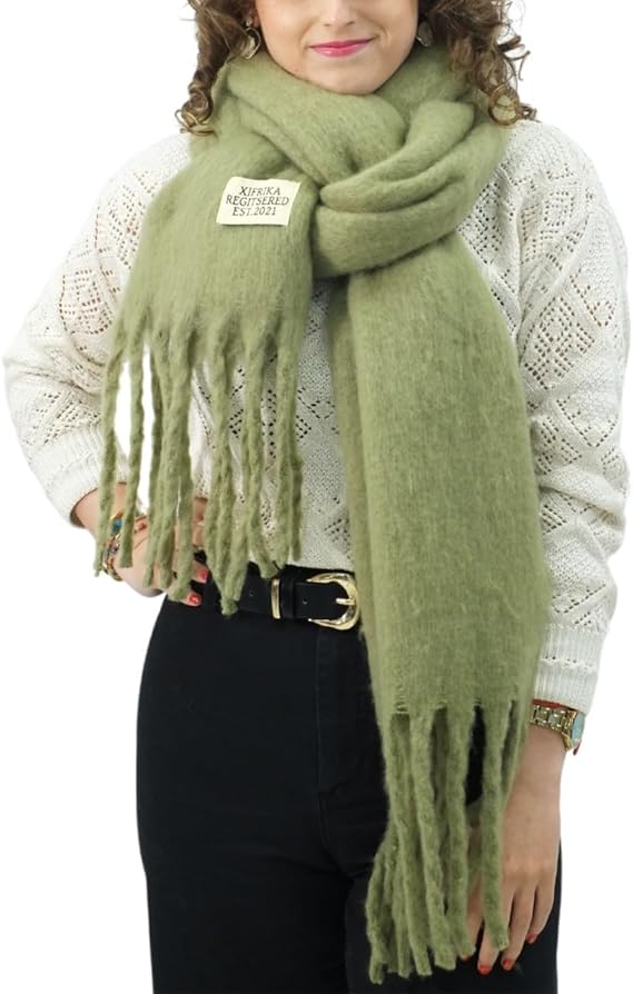 Bufanda de Mujer para Invierno Verde Oliva