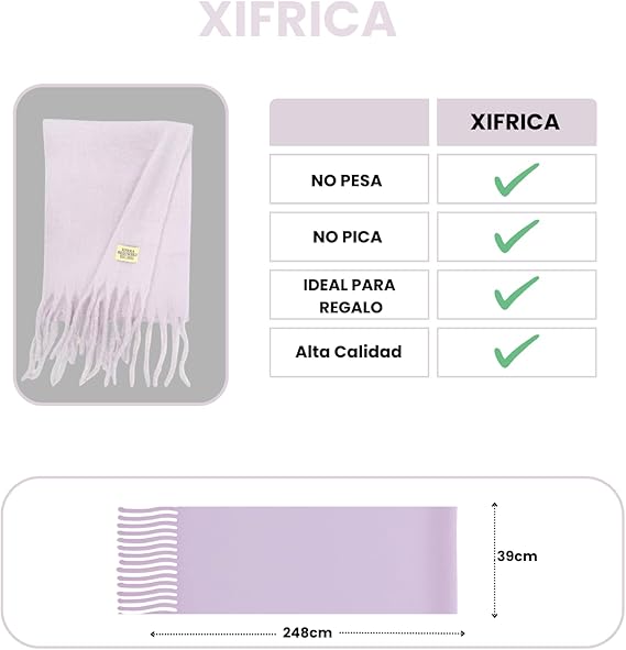 Bufanda de Mujer para Invierno Lila