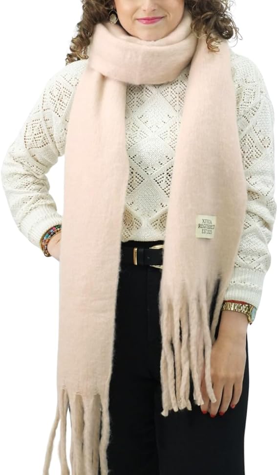 Bufanda de Mujer para Invierno Beige Claro