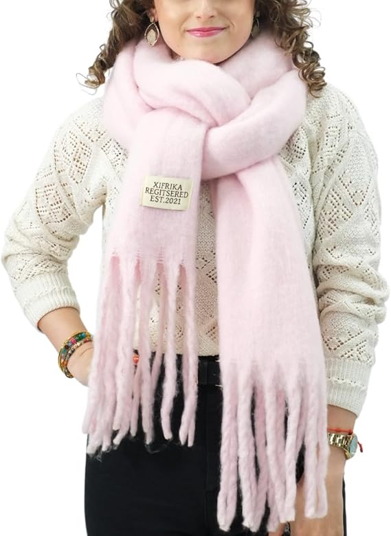 Bufanda de Mujer para Invierno Rosa Claro