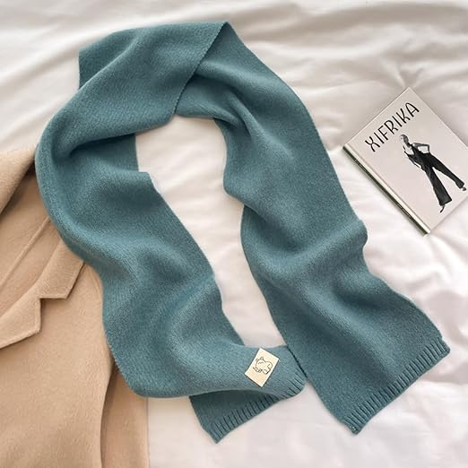 Bufanda Corta de Punto Suave Aquamarina