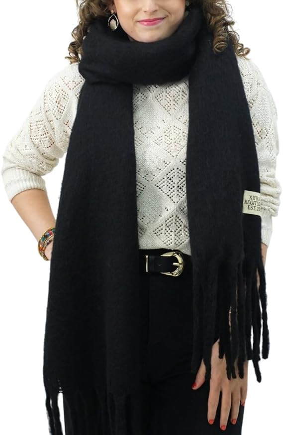 Bufanda de Mujer para Invierno Negro