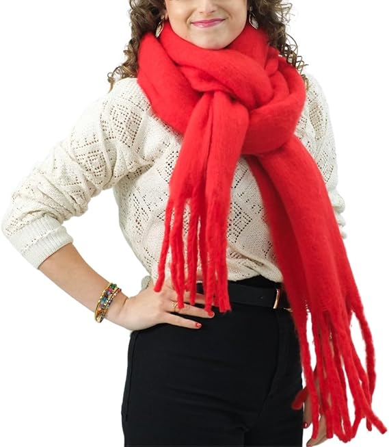 Bufanda de Mujer para Invierno Rojo