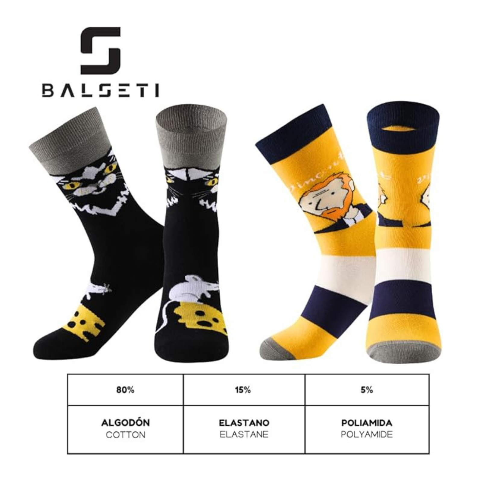 Calcetin de Colores Básicos, Formales y Estampados para Hombres