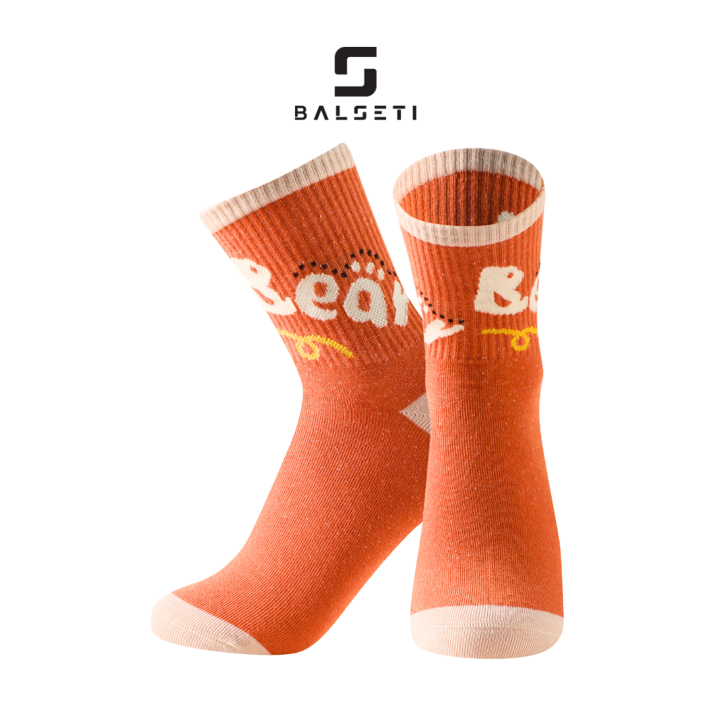 Calcetines caña media, modelo "Ositos y flores". Talla 35-41. Pack surtido 6/u.