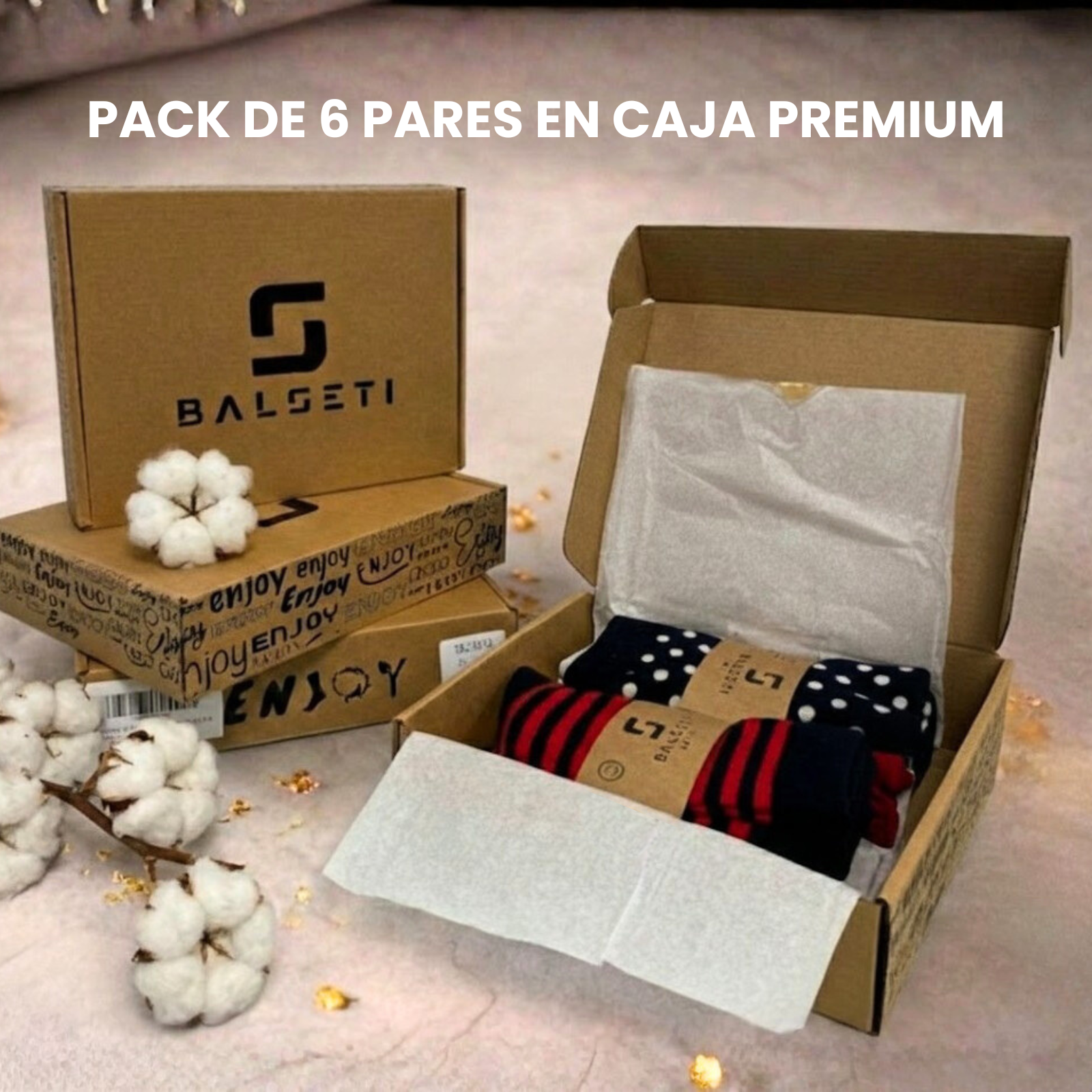 Pack de 6 Calcetines Estampados para Mujer – Rayas y Círculos
