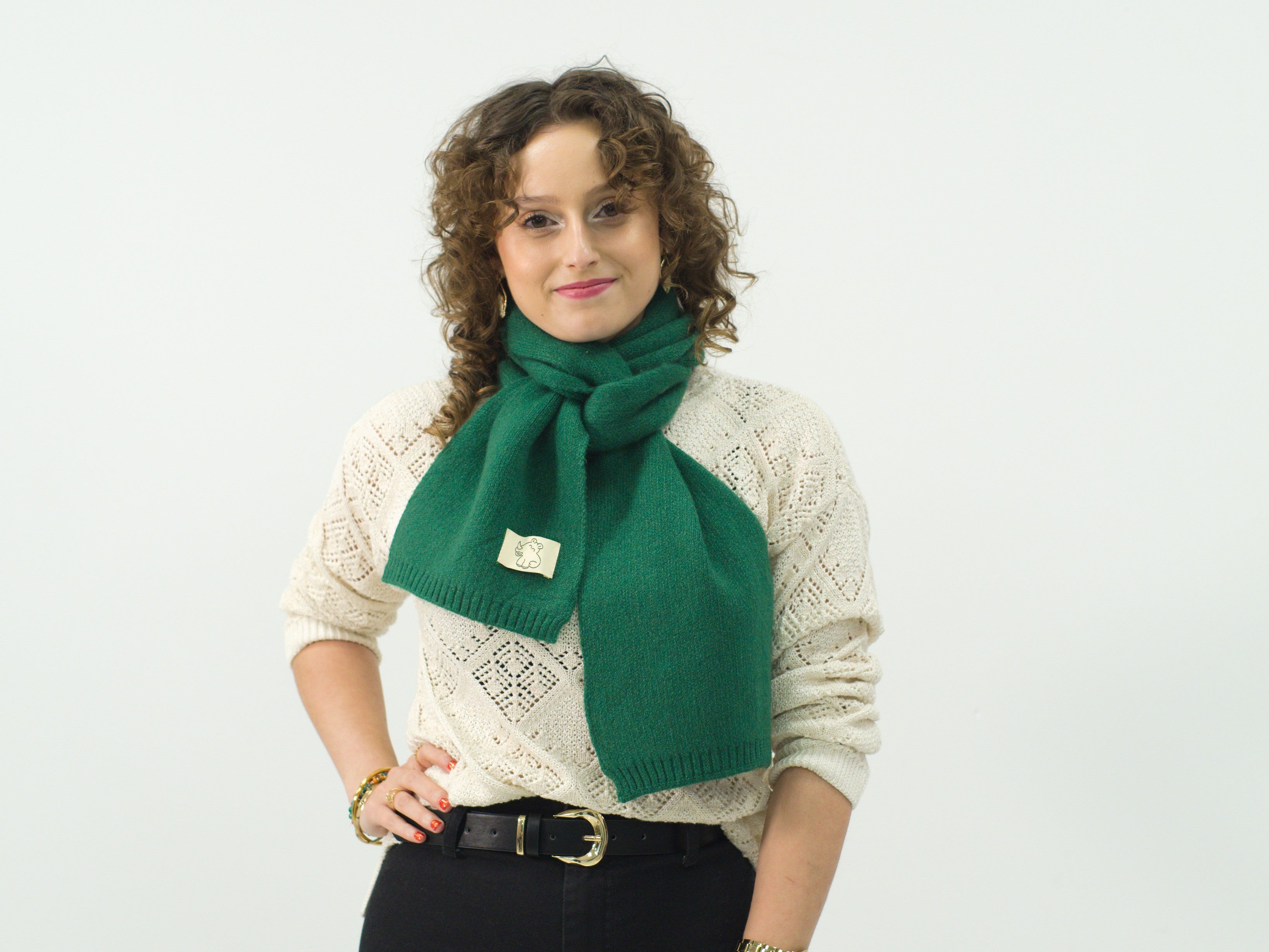 Bufanda de mujer de punto suave, cálida, elegante y sin picor