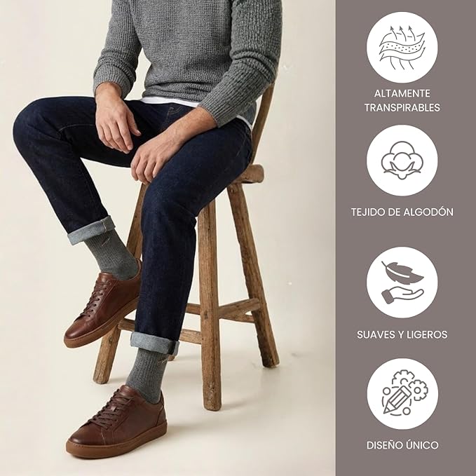Pack 6 calcetines básicos estampados hombre