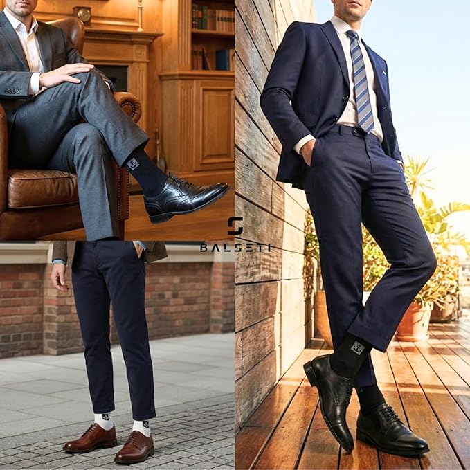 Pack 6 pares de calcetines formales estampados