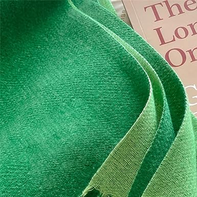 Bufanda Larga para Mujer con Flecos Verde