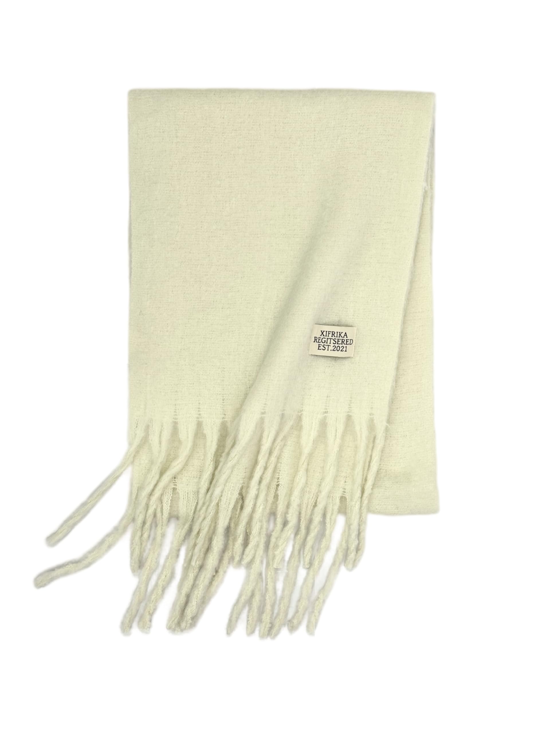 XIFRIKA Bufanda lisa de Mujer para Invierno XXL